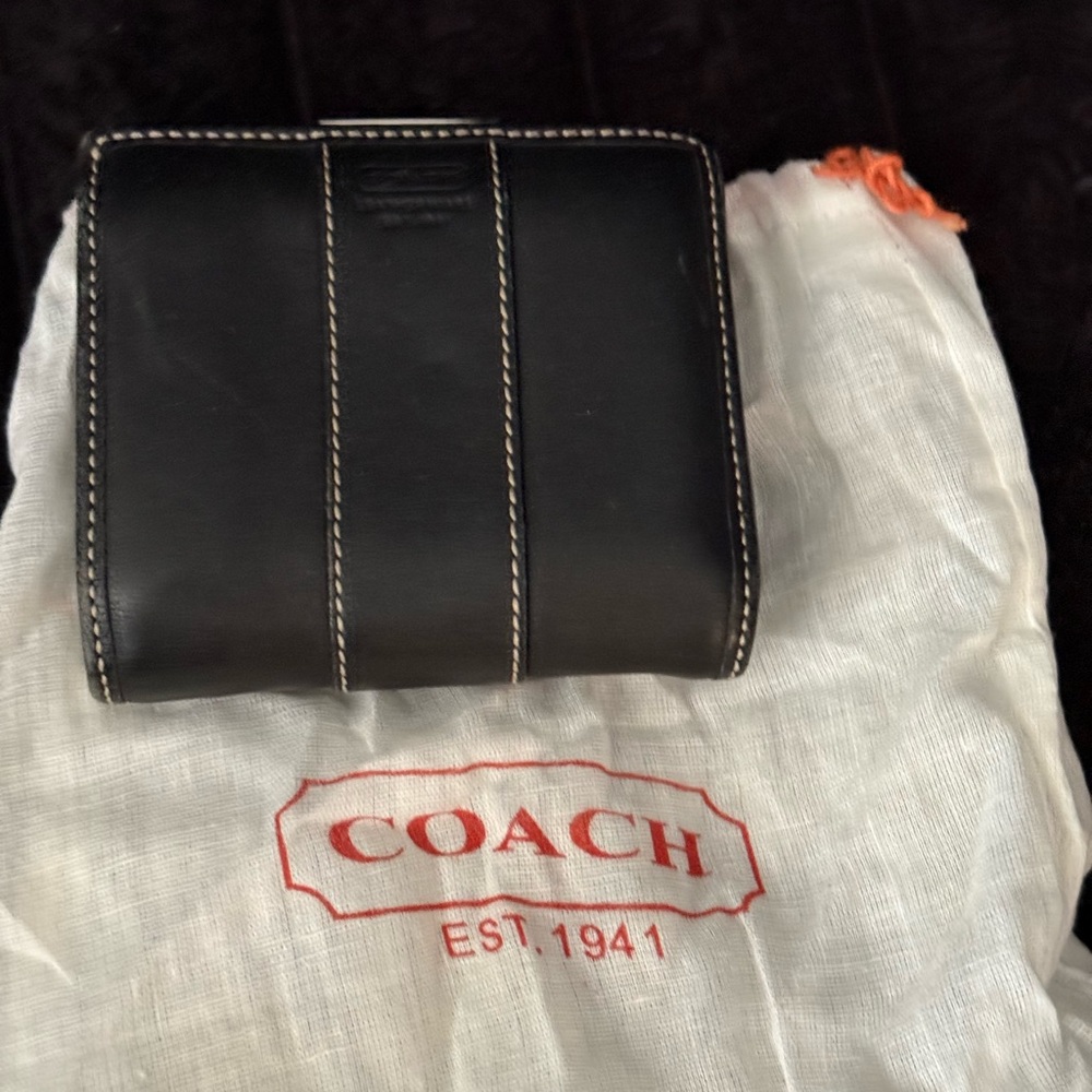Coach Black Leather Wallet